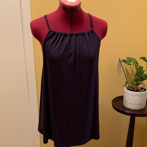 Harmont & Blaine Black Rushed Neckline with tie and keyhole tie closure in back